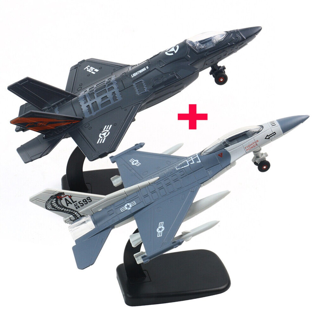 Kitcheniva F-35 + F-16 1:72 Fighter Jet Aircraft Diecast Plane Model